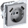 Розетка IEK BRITE РЮш10-2-БрА 16А с USB A+A 3,1А BR-R14-16-U21-D31-K47